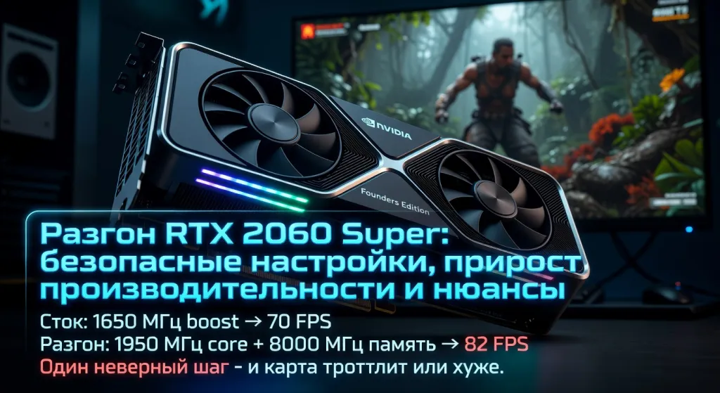 Разгон RTX 2060 Super: безопасные настройки, прирост производительности и нюансы