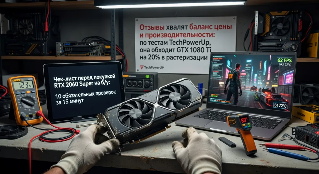 Чек-лист перед покупкой RTX 2060 Super на б/у: 10 обязательных проверок за 15 минут
